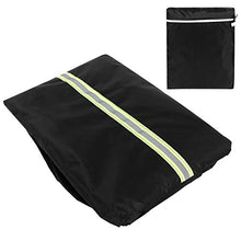 eecoo Copritavolo Nero Rotondo da Giardino in Nylon Riflettente per mobili in Oxford Coprivaso Antipolvere Copritavolo Rotondo