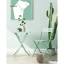 N/Z Living Equipment Coffee Table Side Table – Round Garden Table in Look – Iron Table Suitable for Garden Terrace And Balcony – Bistro Table with Steel Frame 4 Colors Green (Color : Green)