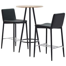 Tidyard Set 3 pz da Bar, Set Tavolino Bar, Set di Mobili per Cucina, Set Bar per la Casa, Set di Mobili da Balcone,Set Tavolo e 2 Sedie da Bar Alti in Similpelle