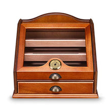SMEJS Desktop Humidor W/igrometro-Contiene 80-100 sigari, igrometro, deumidificatore, Cigar Box partizione Bagagli