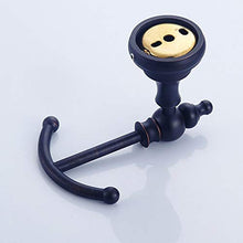 ZCY Mensola per Doccia, mensola per Bagno, Gancio Singolo in Bronzo Nero per Bagno Vintage, punzone di Rame