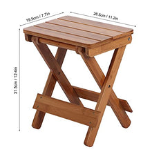 Sgabello in bambù Sgabello pieghevole quadrato per uso domestico da esterno portatile per cucina, giardino e pesca