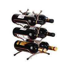 LHQ-HQ Wine Rack, 3 Strati impilabile Wine Rack - Classic Wine Rack - Adatto for Bar, armadi, dispensa, ECC - 6 Bottiglie, Metal