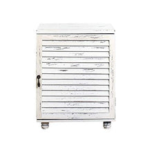 Rebecca Mobili Mobile in Legno con 1 Anta, Paulownia, Bianco Shabby, 52x40x25 cm