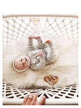 LMX-liv Culla Culla, Neonati Altalene, Amaca Appesa A Culla Boema per Bambina/Ragazzo, Altalena Portatile E Culla Sospesa per Asilo Nido, Macramé Rope Fringe Measures - 160KG