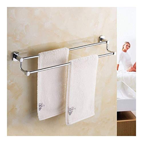 AGGF Portasciugamani Radiatore Portasciugamani Portasciugamani Doppio per Bagno, Portasciugamani in Ottone a Parete Portaoggetti Portaoggetti Finitura cromata AW D-30 (Colore: 70cm)