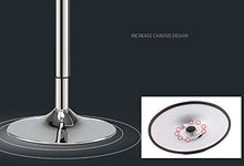 SHPEHP Sgabello da bar idraulico girevole in pelle PU con schienale imbottito in similpelle Sgabello da bar girevole regolabile Airlift con base cromata, nero vino rosso-Black