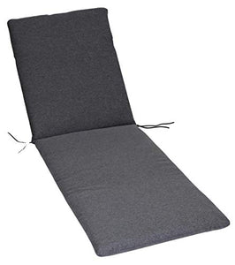 GHIOCUSCINI Cuscino, per Sdraio, per Lettino Prendisole, per Esterni,da Giardino Lunghezza CM 73+110 Larghezza CM 57 h.6cm SFODERABILE Grigio COT/Poly