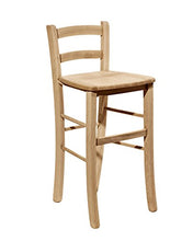Ok Affarefatto Maddaloni Sedia Sgabello Snek in Legno Massello H 67 Cm da Terra alla Seduta Grezzo da Verniciare per Casa Pub Ristorante Fai da Te Nuovo già Montato