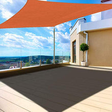 COUEO Tenda a Vela Impermeabile 2x4m Impermeabile Protezione Raggi 95% UV Vela Ombreggiante Mpermeabile eResistente, Adatto per Giardini, Piscine, spiagge, Arancione