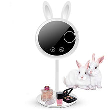Damai New Bunny LED Riempire Luce Specchio for Il Trucco con Luce Intelligente Luce di Riempimento Specchio for Il Trucco del Desktop ABS Piccolo Regalo Bianco