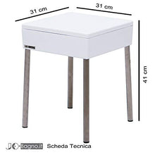 Jo-Bagno.it Sgabello Bagno Contenitore Bianco Moderno 31x31xh41 cm Ideale Come Seduta e Portaoggetti