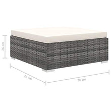 Festnight 4 pz Set Divani da Giardino in Polyrattan Grigio con Tavolino,Set Divani Angolari da Giardino in Rattan,Set Divani Modulari da Giardino per Esterno in Rattan,Divano con Penisola Rattan