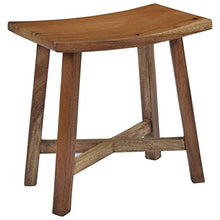 Festnight Sgabello da Bagno Ergonomico in Legno di Suar Marrone,Sgabello per Doccia 50x30x50 cm