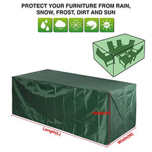 Gaoominy Copertura per Mobili in Tessuto Verde Copertura Antipolvere a Prova di Neve Copertura per Tutti Gli Usi Giardino Patio Sedia da Tavolo in Rattan Custodia Protettiva per Divano