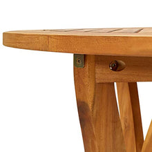 FAMIROSA Tavolo da Giardino Ø 85 cm in Legno Massello di Acacia