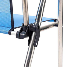 Solenny 50001072725267 50001072725267 - Sedia da spiaggia pieghevole con schienale alto, blu