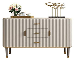 HLZY Armadio Laterale Accento, armadi da Cucina Moderna dettagliata Sportello dell'auto e 2 immagazzinaggio del cassetto Credenza Buffet Stile Contemporaneo Buffet Server