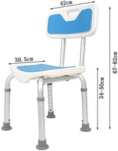 Sgabello da bagno Resistente antiscivolo Comfort Schienale regolabile in lega di alluminio Sgabello da bagno anziano/portatori di handicappato/in gravidanza Sgabello da bagno Sedia max.136kg.
