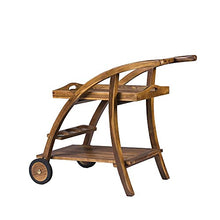 Carrello per Bevande in Legno Massello - Carrello Portaoggetti per Esterno Pieghevole in Teak Resistente Agli Agenti Atmosferici - Perfetto per Feste in Giardino, Divertimento Degli Ospiti e Altro