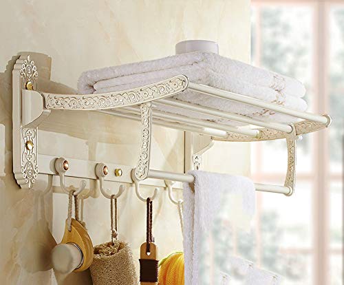 MBYW Portasciugamani Moderno Minimalista Portasciugamani Elegante per Il Bagno di Moda Portasciugamani/portasciugamani/cremagliera per Bagno in Porcellana Bianca con 2 Pezzi