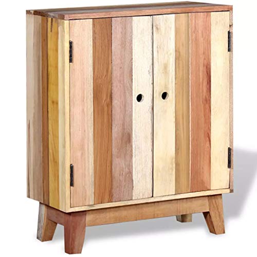 Tidyard Credenza in Legno Massello di Recupero con Ripiano,Credenza da Salotto,Credenza da Cucina,Credenza Rustica,Mobiletto Salotto,Mobiletto Soggiorno 60x30x76 cm