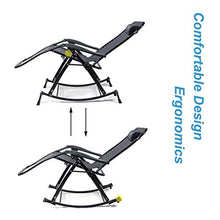 XLYYHZ Sedia Zero Gravity Sedia reclinabile ， Sedia a Dondolo Zero Gravity Lounge con Cuscino Imbottito per Adulti in Soggiorno Pieghevole Leggera | Sedie da Giardino reclinabili per Esterni sedie