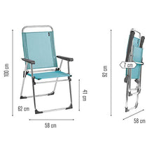 Lafuma LFM1961 Sedia Pieghevole, Azzurro, 62x57x100 cm