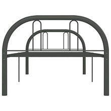 BIGTO - Struttura per letto in metallo e acciaio, per camera da letto, colore: grigio, 90 x 200 cm