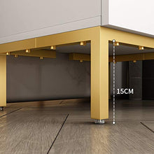DJFIOSD Comodino in Bianco, Moderno Legno Storage Unit Comodino con 2 Cassetti, Solid Gambe in Legno Metallo E Oro Maniglia Comodino, per Soggiorno E Camera da Letto,Nero