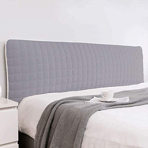 Copertura per Testiera per Letto Corto in Peluche Singola Matrimoniale Fodera per Testiera Letto Morbido Velluto Cotone Trapuntato Copri Protezione Letto Testa Posteriore Decorazione,Grey1-170cm