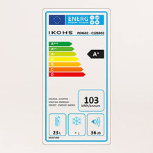 IKOHS WINECOOLER WOOD S – Cantinetta vino con 8 bottiglie, 23 l, 60 W, luce LED, display digitale, 3 ripiani, doppio isolamento, zone di temperatura da 8-18 gradi
