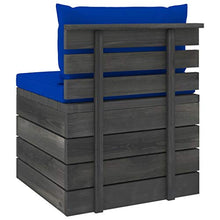 vidaXL Divano da Giardino 4 Posti su Pallet con Cuscini Massello Pino