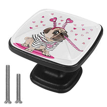 Cane carlino Pomelli per Porta Set di 4 Pomelli per Mobili Manopole per Cassetti Cucina Armadio Vetro