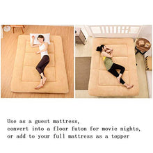 HKX Tappetino Pieghevole Ispessito, Grande dormitorio Portatile da Meditazione Coprimaterasso Futon Lavabile Queen-King-A 100x200cm (39x79 Pollici)