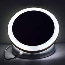 Specchio per il trucco illuminato, Specchio da viaggio pieghevole per specchio cosmetico LED Illuminato con luce e ingrandimento 1X / 10X, Specchio ingranditore fronte/retro 270 °