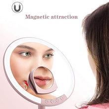 Makeup mirror Specchio per Il Trucco Desktop Desktop Portatile Pieghevole Ragazza dormitorio medicazione Trucco Luce Diurna LED Grande Specchio con Specchio per Il Trucco Leggero