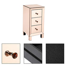 WSZMD Tavolo Comodino Comodino Comodino da Comodino Tavolo da 3 Cassetti Moderno E Contemporaneo Rosa A Specchio [US-Stock], Comodino