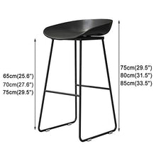 LIYIN-Sedie Sedia da Pranzo Sgabelli Alti Sgabello da Bar Nero in Ecopelle con Seduta in PP in Ferro battuto Gambe Dorate Sgabelli da Bar da Cucina per Pub, 65/70/75 cm