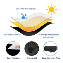 Diealles Shine Vordas Copertura per Mobili da Giardino(270x180x89cm), Coperture per Tavoli da Giardino Posti Resistente allo Strappo Impermeabile 210D Oxford per Tavolo da Pranzo - Nero
