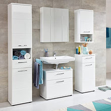 trendteam smart living Armadietto con Specchio, Bianco, 60 x 74 x 18 cm