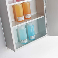AJH Armadietto da Bagno Moderno e Minimalista Rettangolare con Specchio - Armadietto a Muro con Gancio - Specchio da toeletta
