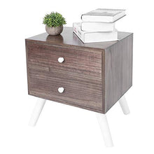 AYNEFY - Comodino vintage con 2 cassetti, stile shabby chic, per soggiorno, camera da letto, 43 x 35 x 50 cm