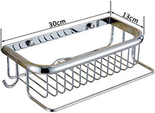 ZJ LIUJING Piazza Basket, Bagno Mensola, Ciondolo Bagno Hardware, Piazza Carrello Frame Corner, Argento Rettangolare Durevole (Size : 30cm)
