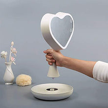 KK Zachary LED Ricarica a Forma di Cuore Bianco Rimovibile ABS + componenti elettronici + Specchio di Vetro Piccola Lampada da Tavolo/specchietto di cortesia