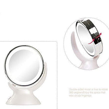 Specchio per il trucco Specchio per il trucco illuminato 5x Specchio per il trucco a LED dimmerabile con ingrandimento Specchio per il trucco illuminato da 6,49 pollici Specchio bifacciale a batteria