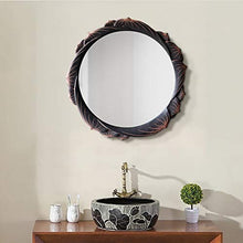 Dongyd Specchio da Parete Rotondo Specchio a Forma di Loto Specchio da Bagno per Il Bagno specchiera Trucco Arte Creativa Decorazione
