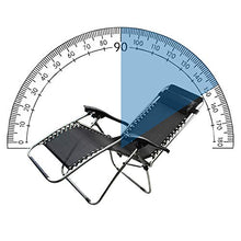 Todeco Sdraio per Giardino, Sedia Pieghevole A gravità Zero, 165 x 112 x 65 cm, Nero, Textilene, con Cuscino, Carico Massimo: 100 kg, Materiale: Acciaio