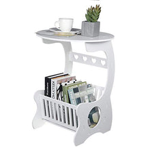 Comodino Tavolino con cestello portaoggetti Scrivania per computer portatile Comodino rotondo Divano Divano Comodino Tavolino Scaffale Scaffale Portaoggetti Per ufficio a casa Design moderno Mobili