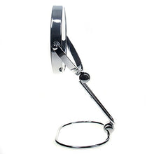 TUKA Pieghevole Specchio Bagno per Trucco 10X Ingranditori, 5" Doppio Specchio Cosmetico di Viaggio o Domestico, ø 12,5 cm Specchio da Tavolo per Trucco Rasatura, Cromato Vanity Mirror, TKD3124-10x